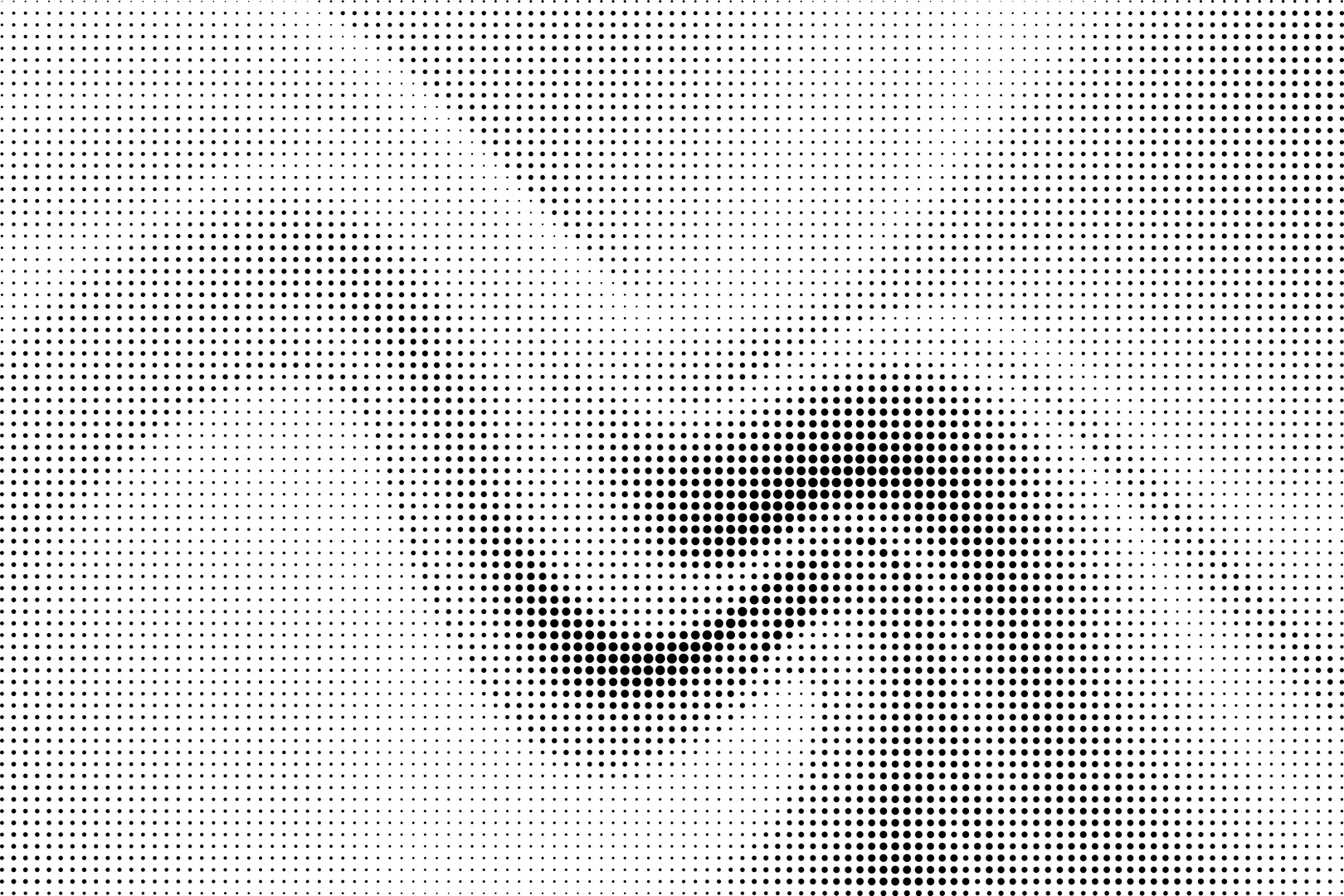 Abstract dotted pattern forming a face silhouette.